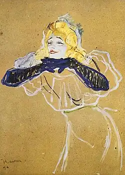 Yvette Guilbert by Henri de Toulouse-Lautrec, 1894