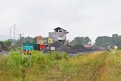 Sidings used by freight trains