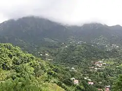 General view of Le Morne-Vert and the Pitons du Carbet