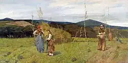 Giovanni Fattori, Three Peasants in a Field (1866–67)