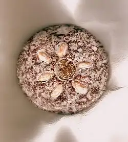 Nürnberger Lebkuchen with almonds and sugar coating, of the Elisen type (Elisenlebkuchen)