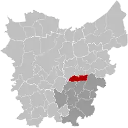 Location of Lede in East Flanders