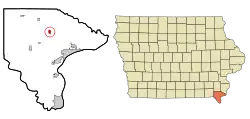 Location of West Point, Iowa