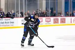 Stecklein on the ice for the Minnesota Whitecaps, March 2019