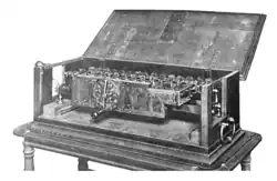 Photograph of Leibniz's stepped reckoner.