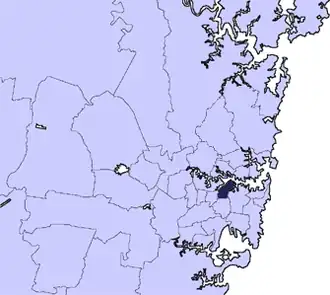 Location in Metropolitan Sydney