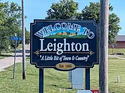 Welcome Sign in Leighton