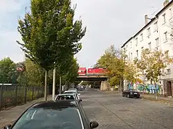 Crossing railway embankment (2012)