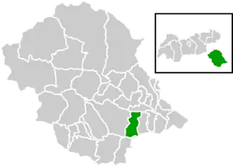 Location within Lienz district
