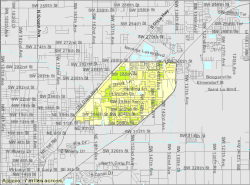 U.S. Census Bureau map showing CDP boundaries