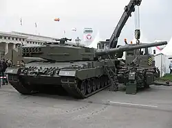 The AEV3 Kodiak is based on the Leopard 2 main battle tank.