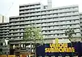 The Yellow Submarine and surrounding high-rise buildings (1972)