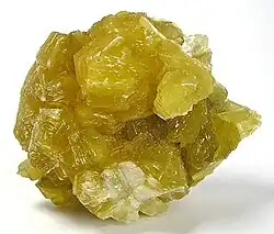 Yellow lepidolite from Itinga, Minas Gerais, Brazil. Size: 6.1 x 4.9 x 3.1&nbsp;cm