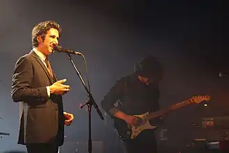 Arthur Teboul and Clément Doumic of Feu! Chatterton performing in 2015