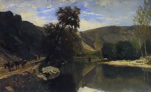 The River Cousin, Near Avallon by Charles-François Daubigny