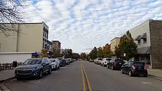 Looking north along South Main Street