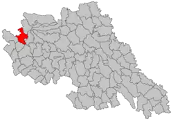 Location in Iași County