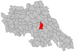 Location in Iași County