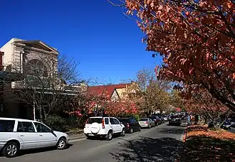 Leura's main street, Leura Mall, looking south-east