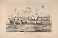 Print referring to the difficulty of trying to launch Great Eastern. The Mariners' Museum