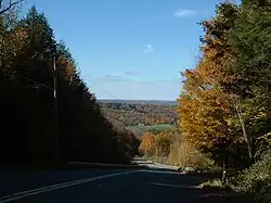 Frizzell Hill, looking west towards the town center