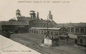 Fosse No. 1 - 1 bis - 1 ter of Liévin colliery, ca. 1910.