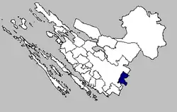 Lišane Ostrovičke municipality within the Zadar County