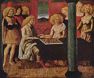 Image 35Liberale da Verona, The Chess Players, c. 1475 (The Metropolitan Museum of Art) (from Chess in the arts)