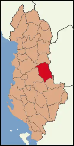 Location of Librazhd District