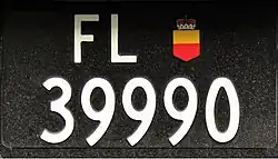 Rear license plate, 300 × 160 mm