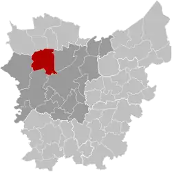 Location of the municipality of Lievegem