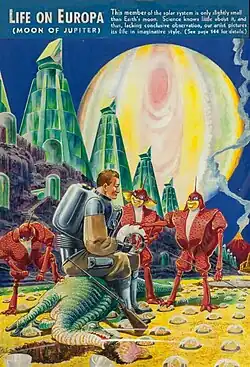 Life on Europa, back cover of Amazing Stories, September 1940