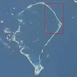 Location of Fongafale island in the Funafuti atoll