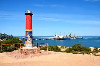 Jetty and port at Cape Thevenard near Ceduna in the Hundred of Bonython