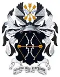 Commoner Western helmet: coat of arms of Nikolai Likhachev, citizen of Peterhof.