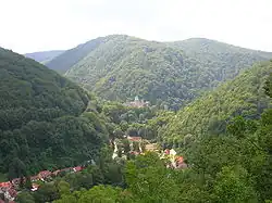 The view of the valley of Lillafüred in the Bükk mountains. Although this is not the highest part of the county, the landscape is typical of Hungarian mountains.