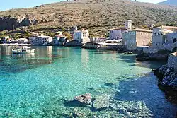 Areopoli shoreline.