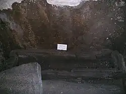 Sarcophagus of Saint Martial, focus of the medieval cult, in the crypt beneath the modern Place de la République.