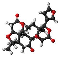 Ball-and-stick model of limonin