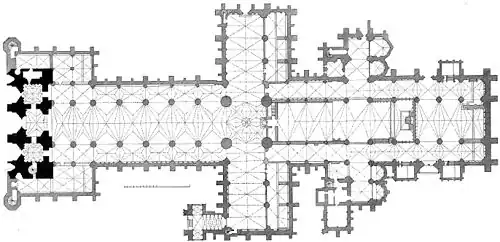 Plan of Lincoln Cathedral (begun 1192)