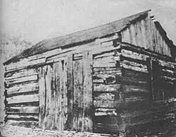 The one-room blab school attended by Abraham Lincoln in 1822