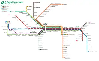 Rhine-Main S-Bahn route map