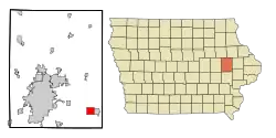Location of Mount Vernon, Iowa