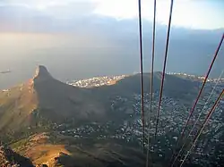 Lion's Head as seen from Table Mountain cable car