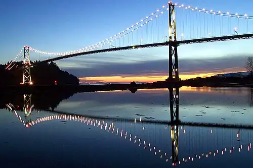 Tidepool reflection of the bridge, 2002