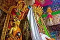 Statues of buddhas at Litang Monastery of the Tibetan tradition.