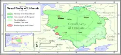 Image 4Grand Duchy of Lithuania under the rule of Vytautas the Great (1392–1430) (from Grand Duchy of Lithuania)