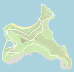 A map of Little Saint James