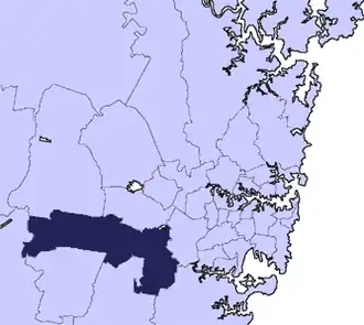 Location in Metropolitan Sydney