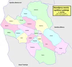 Location of Ljubinje